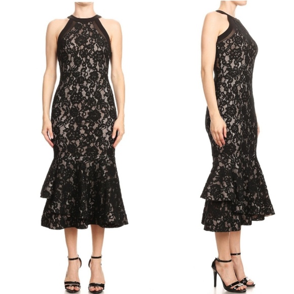 1. State Dresses & Skirts - DRESS CLASSY BLACK LACE DRESS